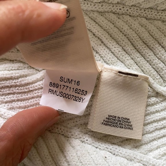 Rachel Roy ivory peplum knit tank large - Picture 6 of 6